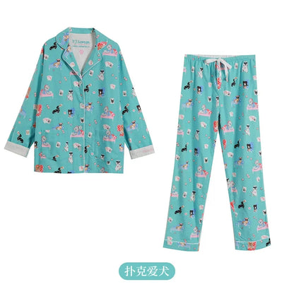 Matching Pajamas 2 Piece Set Women Pj Sets Women 2 Piece Set Outfit 100% Cotton Pajamas for Women Loungwear Set Loose Sleepwear.