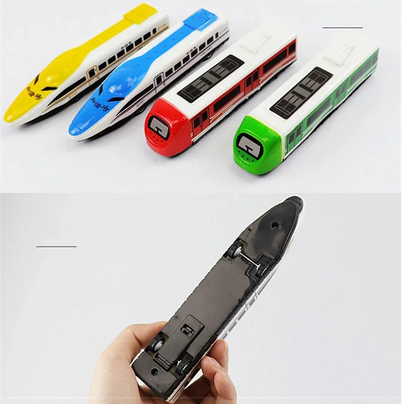Mini Pull Back Cartoon Train Car Toy Single Pack Diecast Vehicle Model, Perfect Boys' Gift and Room Decoration for Kids.