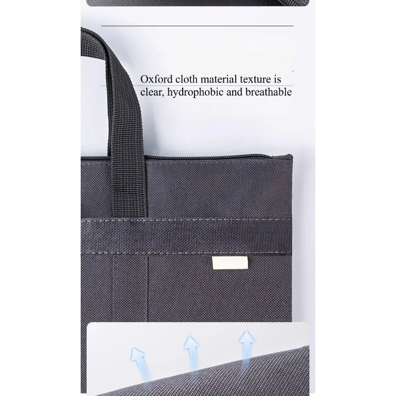 Portable document bag Oxford cloth business and leisure briefcase men and women portable document bag.