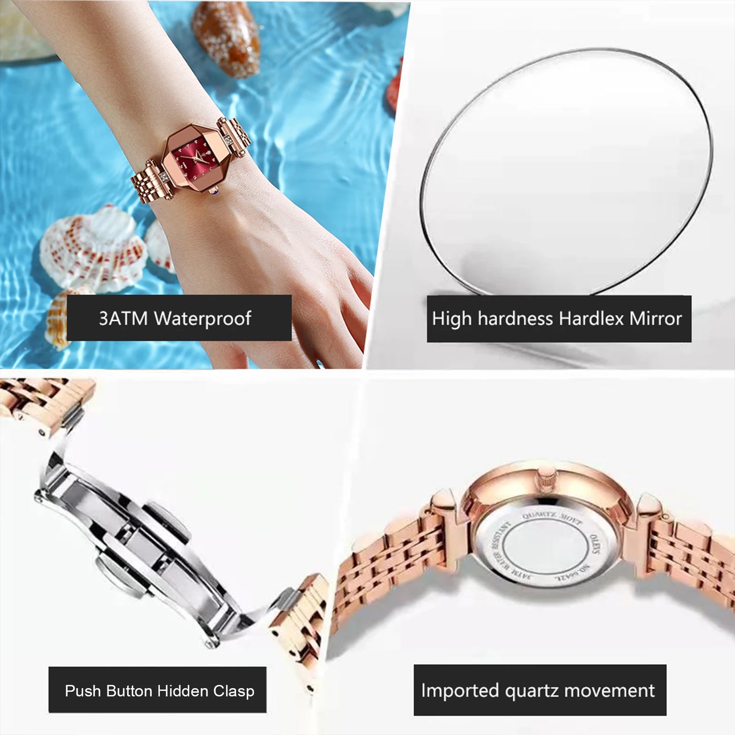 POEDAGAR Luxury Brand Women Watch Stainless Stain Waterproof Quartz Watches For Woman Fashion Simple Rose Gold Ladies Watch Gift.