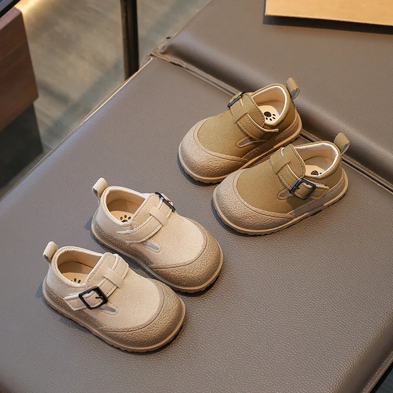 Boys' Boken Shoes Soft Soled Children's Shoes 2025 New Arrivals 0-1 years old Children's Sports Shoes Fashion Retro Bean Shoes.