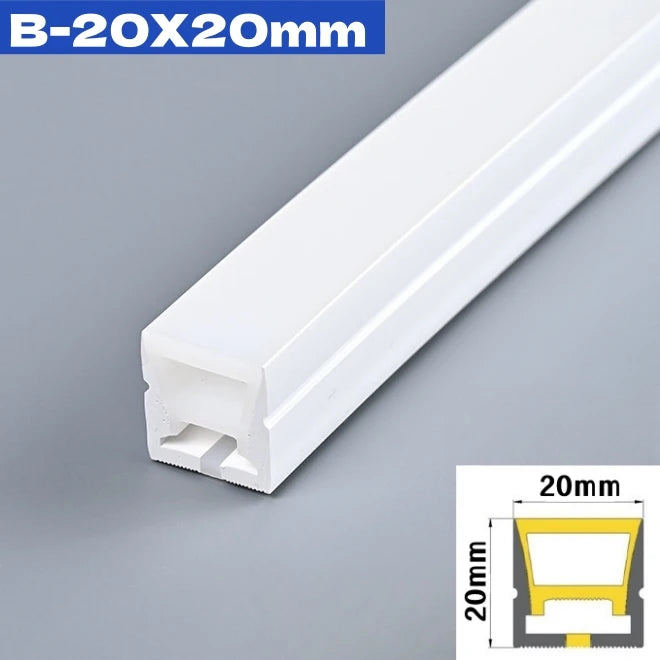 1M-10M Rimless LED Neon Rope Lamp Silicone Tube Diffuser Channel For WS2811 WS2812B Recessed Outdoor Ribbon Flexible Strip Light