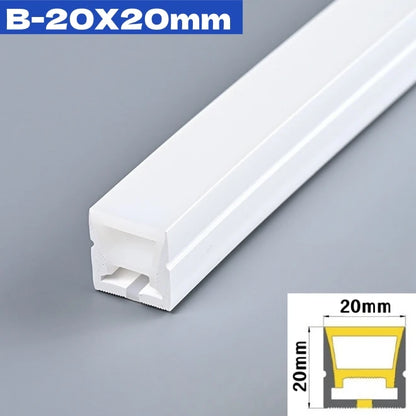1M-10M Rimless LED Neon Rope Lamp Silicone Tube Diffuser Channel For WS2811 WS2812B Recessed Outdoor Ribbon Flexible Strip Light