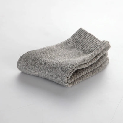 1 Pairs Winter Warm Wool Women Socks  Thicken Plush Solid Color Christmas Against Cold Snow Soft Therma Sleep Sock.