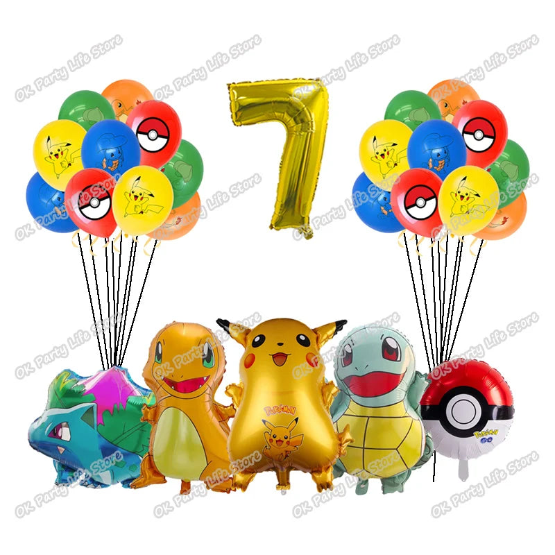 Pokemon Geburtstag Party Dekoration Pikachu Blitz Neue Ballon Set Kid Event Liefert Einweg Geschirr Banner Maske Hintergrund
