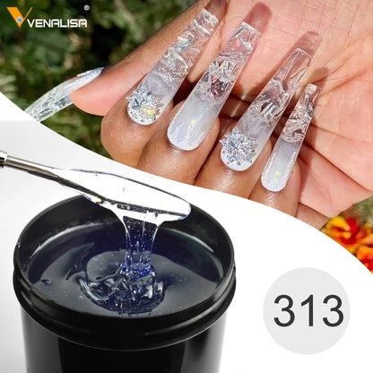 Venalisa Brand 225g Extension French Acrylic Gel Soak Off LED Camouflage Color Hard Jelly Fast Dry Nail Building Extend Gum Gel.