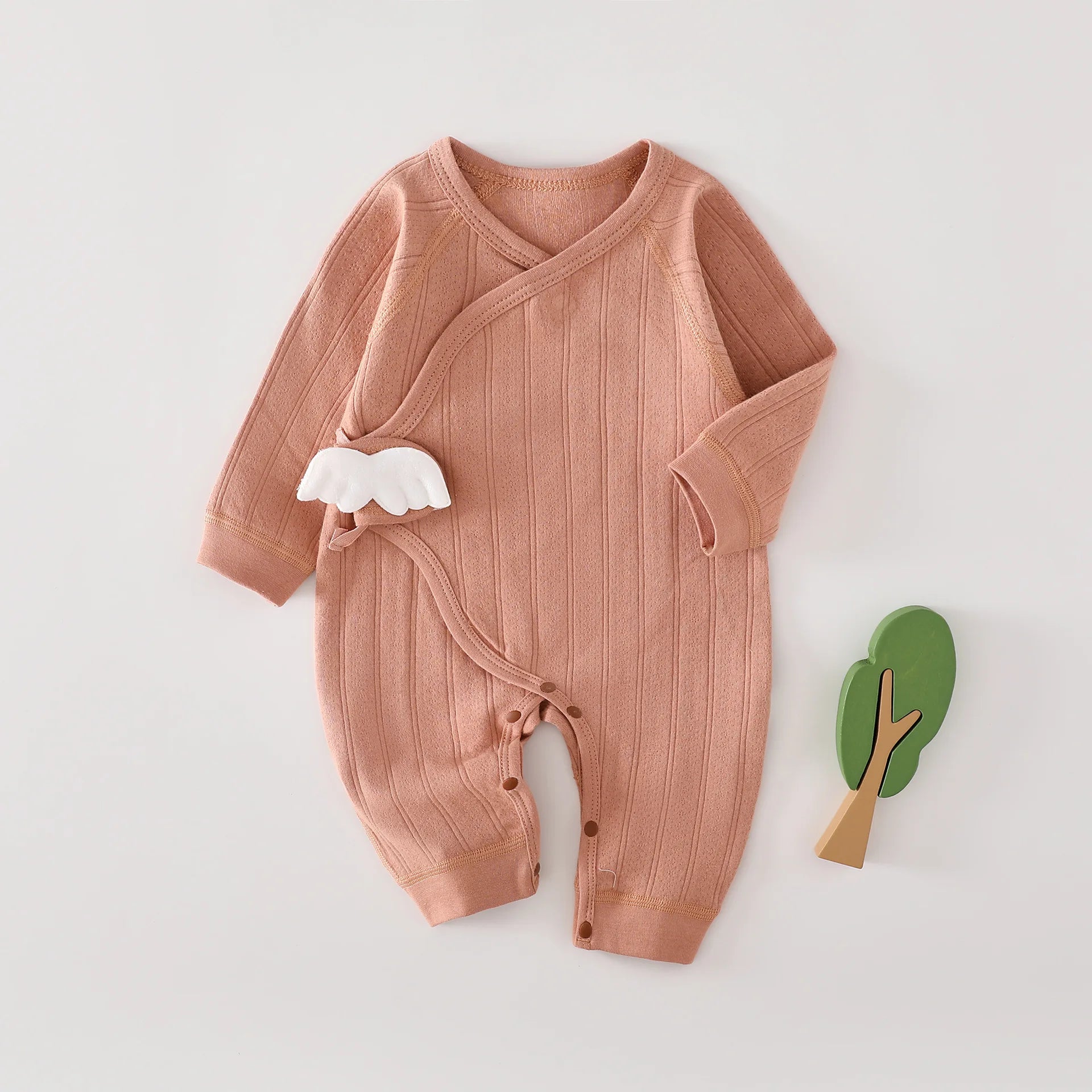 AYNIGIELL Frühling und Herbst 0-6 Monate Baby Strampler Neugeborene Mädchen Jungen 100 % Baumwolle Langarm Kleidung Säuglingsoverall.