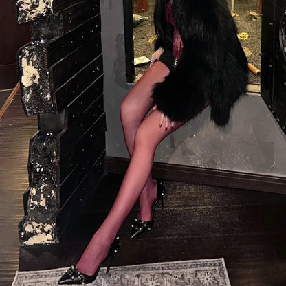 1/2Pcs Sexy Wine Red Stocking Women Girl Burgundy Thin Thick Elastic Tight Vintage Anti-Hooker Comfortable Pantyhose Accessory