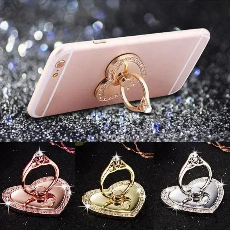 Heart-shaped Diamond Mobile Phone Holder  Phone Ring Holder Accessories.