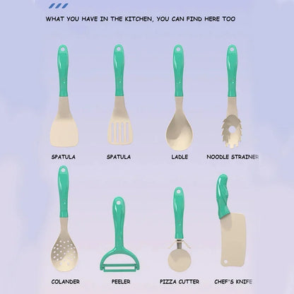 Kids Kitchen Toys Set 92/86/69/59PCS Play Kitchen Accessories Kit with Play Pots Pretend Food Cooking Toy Toddler Girls Boy Gift.