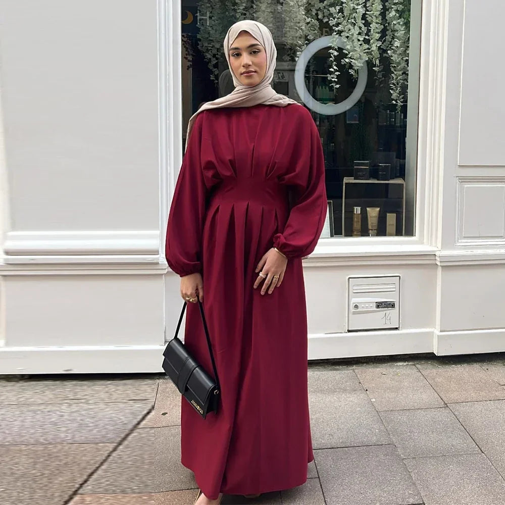 Ramadan Linen Abaya Dubai Turkey Islam Muslim Modest Dress Kaftan Prayer Clothes For Women Kebaya Robe Arabe Femme Musulmane.