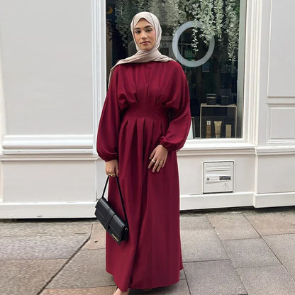 Ramadan Linen Abaya Dubai Turkey Islam Muslim Modest Dress Kaftan Prayer Clothes For Women Kebaya Robe Arabe Femme Musulmane.