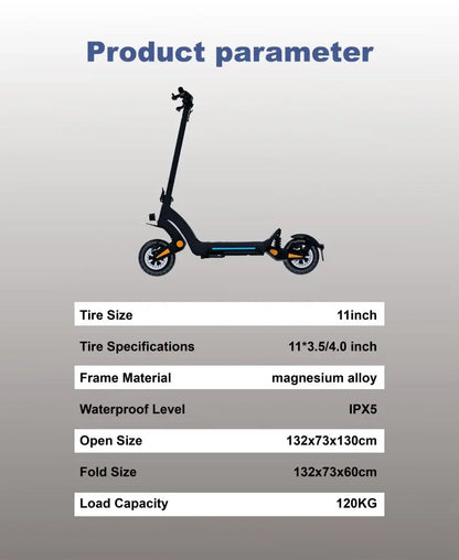 DriveTron DT06 E-Scooter 1900W Peak Power 60V18.2AH Battery 11*11‘’ Fat Tire Adult Electric Scooter.