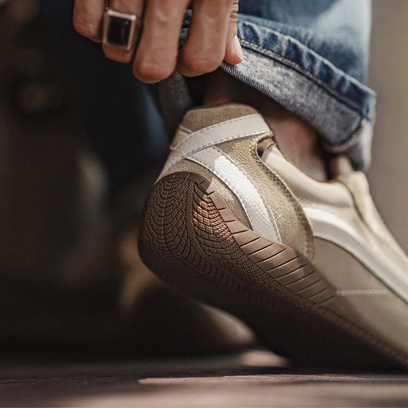 Maden Unisex Summer Vintage Patchwork Racing Shoes Breathable German Trainers Sneakers Thin Sole Casual Lace-Up Sporty Shoes.