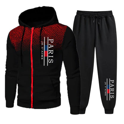 Fashion Autumn Winter Men Hoodies Men's Zipper Sweatshirts Outdoors Jogging Versatile Pants Tracksuit Comfortable Daily Quality.