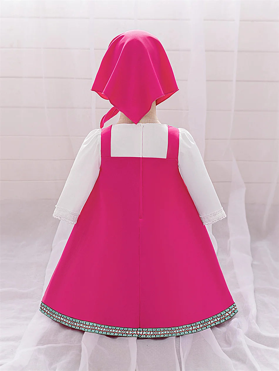 Mädchen Martha Cosplay Prinzessin Kleid Kleinkind Cartoon Bär Bühne Leistung Kleidung Kinder Karneval Party Maskerade Kleidung