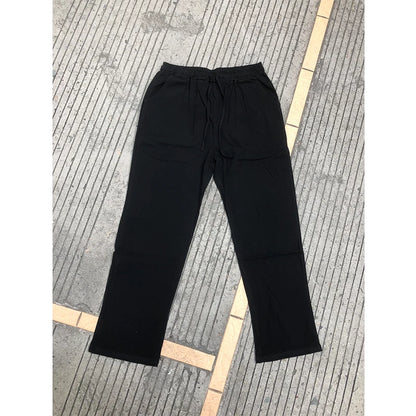 Classic Men Pants Thin Linen Trousers Special Price Fashion Straight Pant Drawstring Elasti Waist Casual Pants.