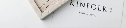 Minimalism Marble Tray for Perfume Candles Jewelry Travertine Stone Vanity Tray for Dresser Countertop Coffee Table Serving.