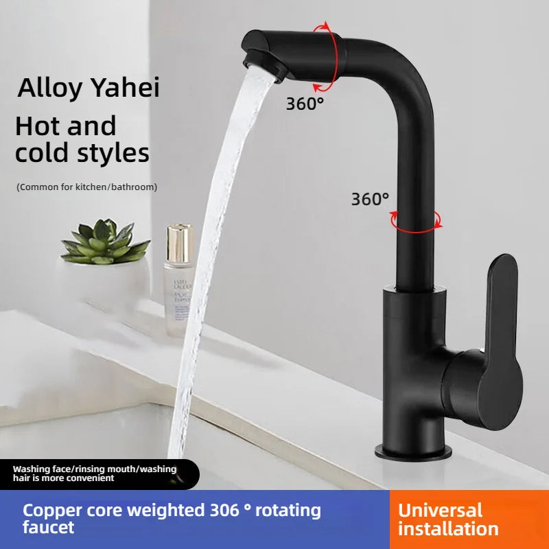 Kitchen Hot and Cold Water Faucets Household Kitchen Sink Splash Proof Sink Tap Deck Mounted Sprayer Taps