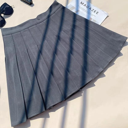 Faux Wool Pleated Skirts for Women Y2K Autumn Winter High Waist Preppy Woolen Jk Dance Skirt Korean Streetwear Female Mini Skirt