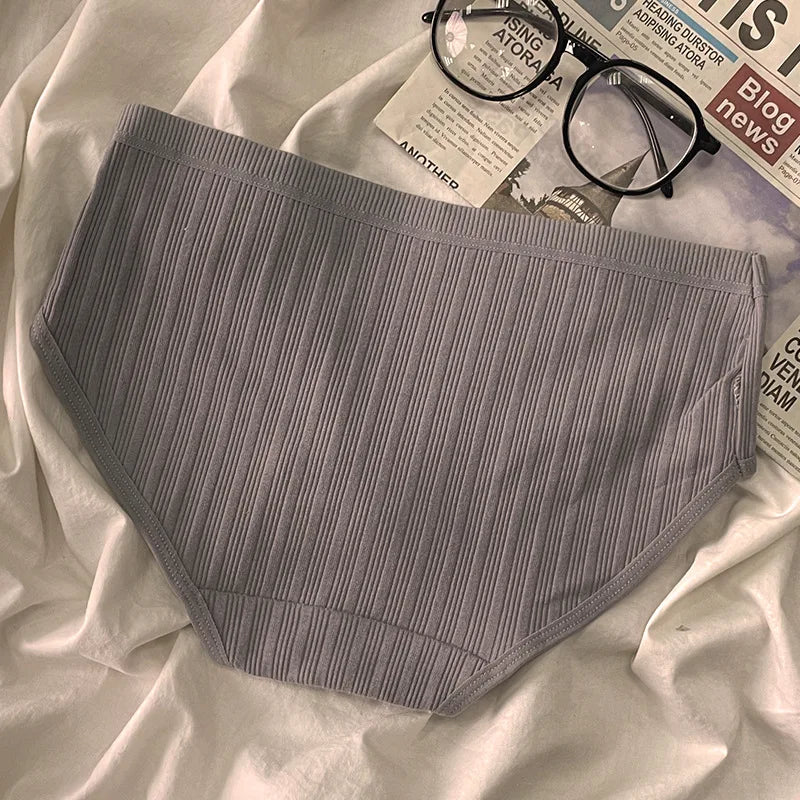 3PCS/Set Sports Style Cotton Women's Panties Girls' Underwear Breathable Mid Waist Shorts Sexy Lingerie Plus Size Solid Briefs.