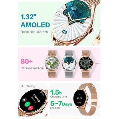 VALDUS VL60 Pro 2025 New Smartwatch For Women Men  AMOLED Screen Bluetooth Call IP68 Waterproof  Fitness Sports Smart Watch Gift.