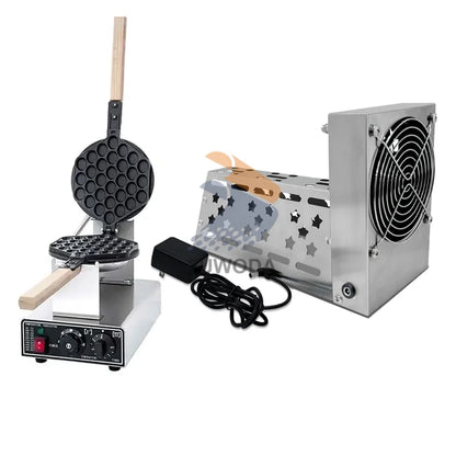Commercial Egg Waffle Machine And Cooling Rack Egg Waffle Maker Household Waffle Making Machine Paired Cooling Rack.