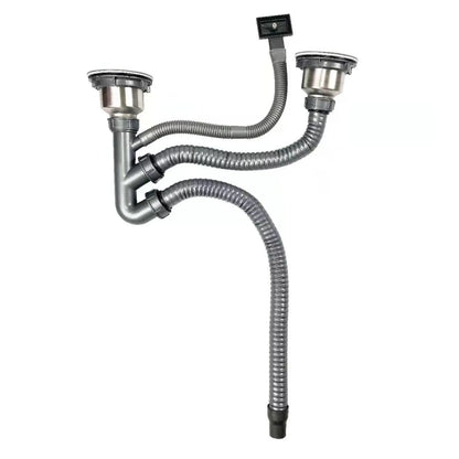 Black King Edelstahl Doppelschüssel Küchenspüle Inset Korb Abtropffläche Seifenspender