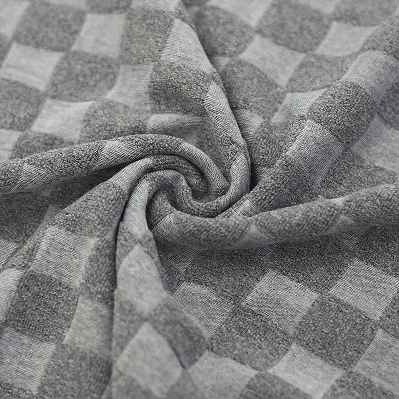 European and American Oversized Fashion Brand Men's Summer New Chessboard Plaid Loose Sports and Leisure Two-Piece Set