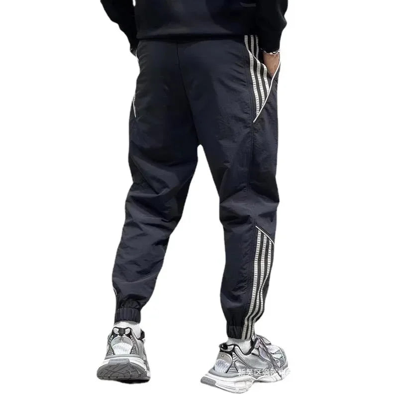 2024 Spring Autumn Men's Long Pants Loose Fit Plus Size Casual Nine Point Plus Size Harem Workwear Bunded Pants Men.