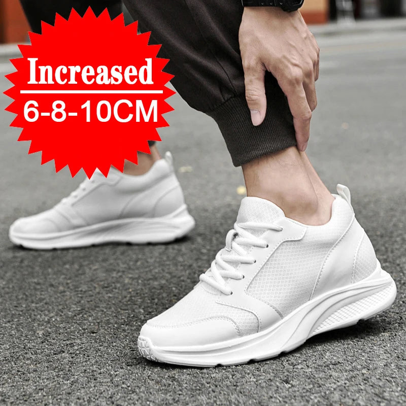 Men Elevator Shoes Height Increase Sneakers Shoes for Men 10cm Sports Casual Shoes Invisible Inner Heightening Shoes for Men 8cm.