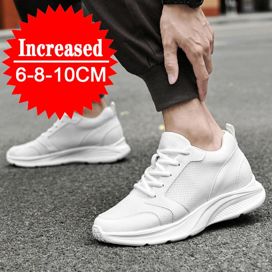 Men Elevator Shoes Height Increase Sneakers Shoes for Men 10cm Sports Casual Shoes Invisible Inner Heightening Shoes for Men 8cm.