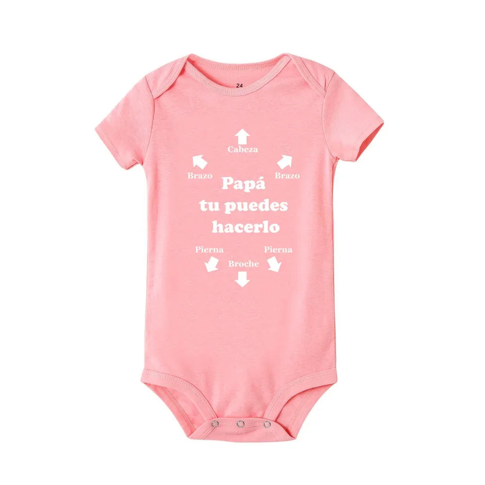 Papa Tu Es Le Meilleur Baby Body Niedlicher Sommer Baby Strampler Body Jungen Mädchen Kleidung Outfits Babykleidung Vatertagsgeschenk.
