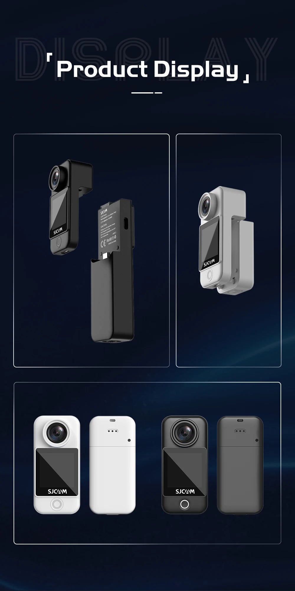 SJCAM C300 4K Action Camera Touch Screen 6-Axis Gyro Stabilization 30m Waterproof 1000+2800mAh Battery 460Min Recording