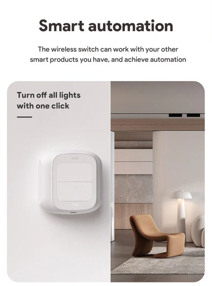 Tuya Smart WiFi/Zigbee Schalter Push Button Schalter 2 Gang 6 Szene Wireless Smart Home Fernbedienung Automatisierung Szenario schalter.