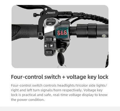 BOYUEDA S3-11 Electric Scooter, 120km Range, 85km/h Max Speed, 2*3000W Motor, 60V 38AH Battery,11-inch Tire,  LCD Display