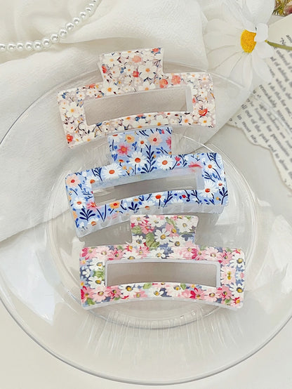 1/3/4/6 Pcs Medium Hair Claw Clips for Women Girls, Pink Strong Hold Matte Square Hair Clips for Thick Thin Hair