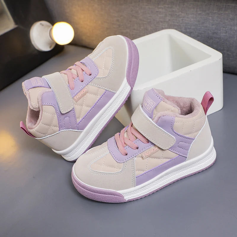 2023 Children sports Fashion shoes  winter warm walking shoes Casual sneakers for kids.