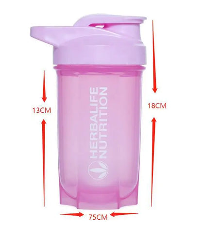 400ml Portable Protein Powder Shaker Bottle Leak Proof Water Bottle for Gym Fitness Training Sport Shaker Mixing Cup with Scale.
