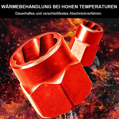 [EU-Lager] 14-teiliges Steckschlüsselset, Schlagschrauben-Mutterentferner-Set, Cr-Mo-Stahl-Schraubenausdreher-Werkzeugset für industrielle Schlagschrauben und Muttern