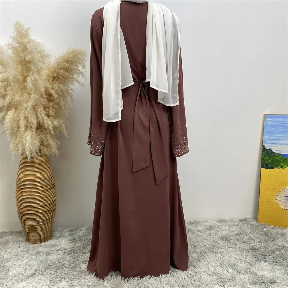 Ramadan Eid Dubai Open Black Muslim Kimono Abaya Damen Turkey Islam Abayas For Women Dress Kebaya Robe Femme Musulmane Kaftan