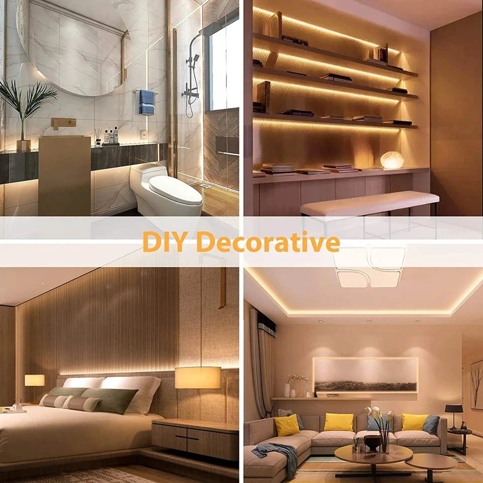 1m-35m Surper Brightness COB LED Strip Light 288LEDs/M RA90 220V Outdoor Waterproof Silicone Tube for Yard Swimming Pool Pathway