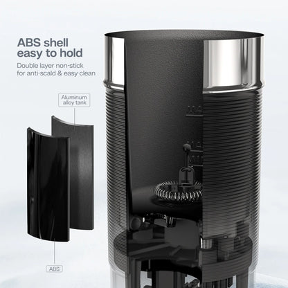 HiBREW Milk Frother Frothing Foamer Chocolate Mixer Cold/Hot Latte Cappuccino fully automatic Milk Warmer Cool Touch M1A.