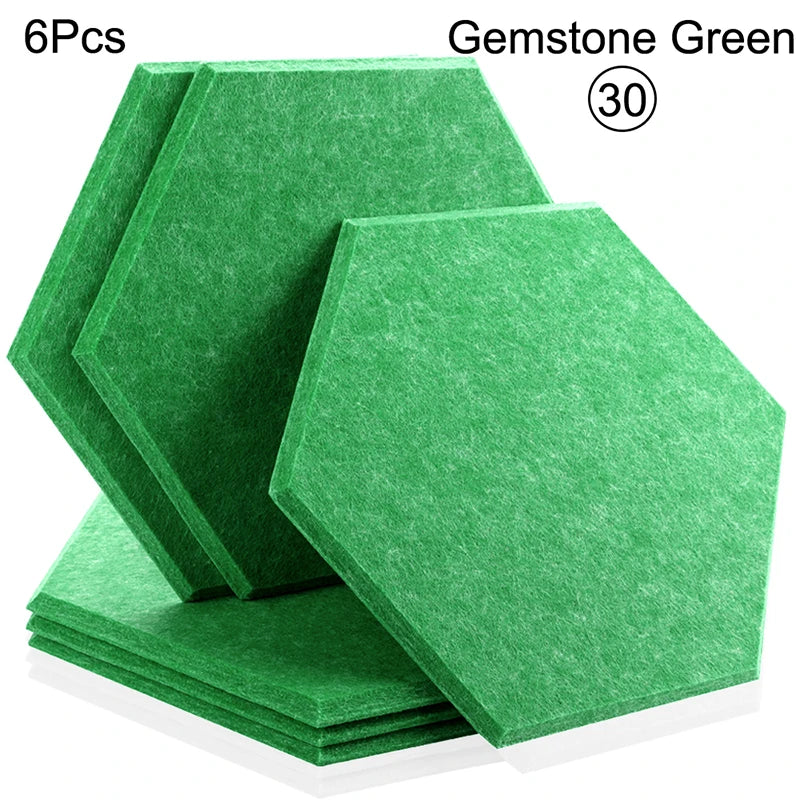 Sound Absorbing Wall Panels Hexagon 6 Pcs Bedroom Acoustic Insulation Sound-absorbing Panels Decor Acoustic Absorption Panel