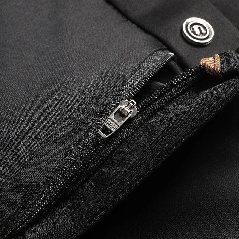 29-42 Men's Summer Pants Thin Straight Stretch Casual Pants with No Trace No Ironing Fabric Silky and Cool Feeling