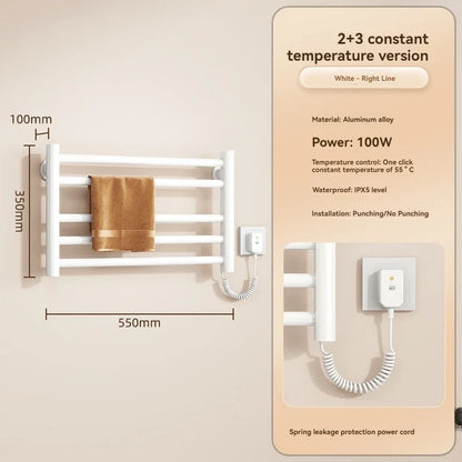 Bad Smart Touch Heizung Intelligente Elektrische Beheizte Handtuch Rack Edelstahl Temperatur Digital Display Handtuch Trockner