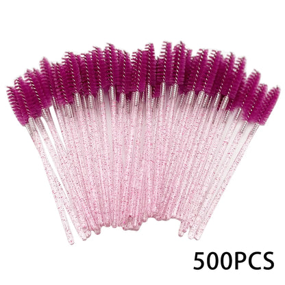 500/1000PCS Eyelashes Brushes Set Wholesaler Disposable Lash Mascara Brush Lashes Extension Eyebrow Wands Applicator Makeup Tool.