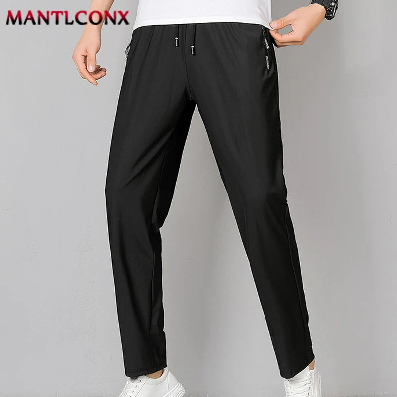 Elastic Waist Jogger Sweatpants Men Casual Classic Sport Men's Pants Quick Dry Straight Trousers Breathable Plus Size 4XL 5XL
