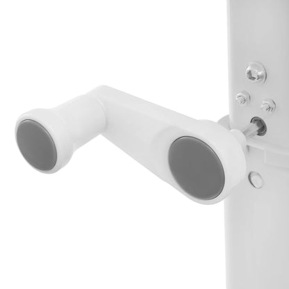 Höhenverstellbarer Schreibtisch, Heimbüro, Schreibtisch, manuell höhenverstellbarer Stehschreibtisch, weiß, 65–90 cm, höhenverstellbar