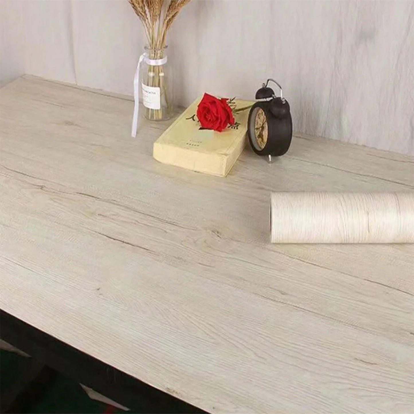 Holzmaserung DIY Aufkleber PVC selbstklebende wasserdichte Tapeten Renovierung Möbel Wandaufkleber Home Decor klebrige Papieraufkleber